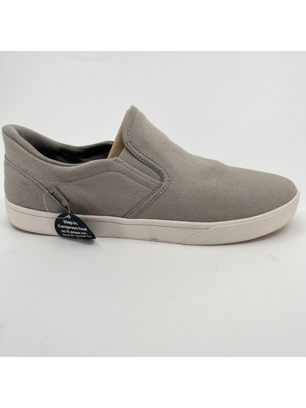 Kizik Venice Mens Size 15EE Gray White Athletic Walking Slip On Shoes Sneakers